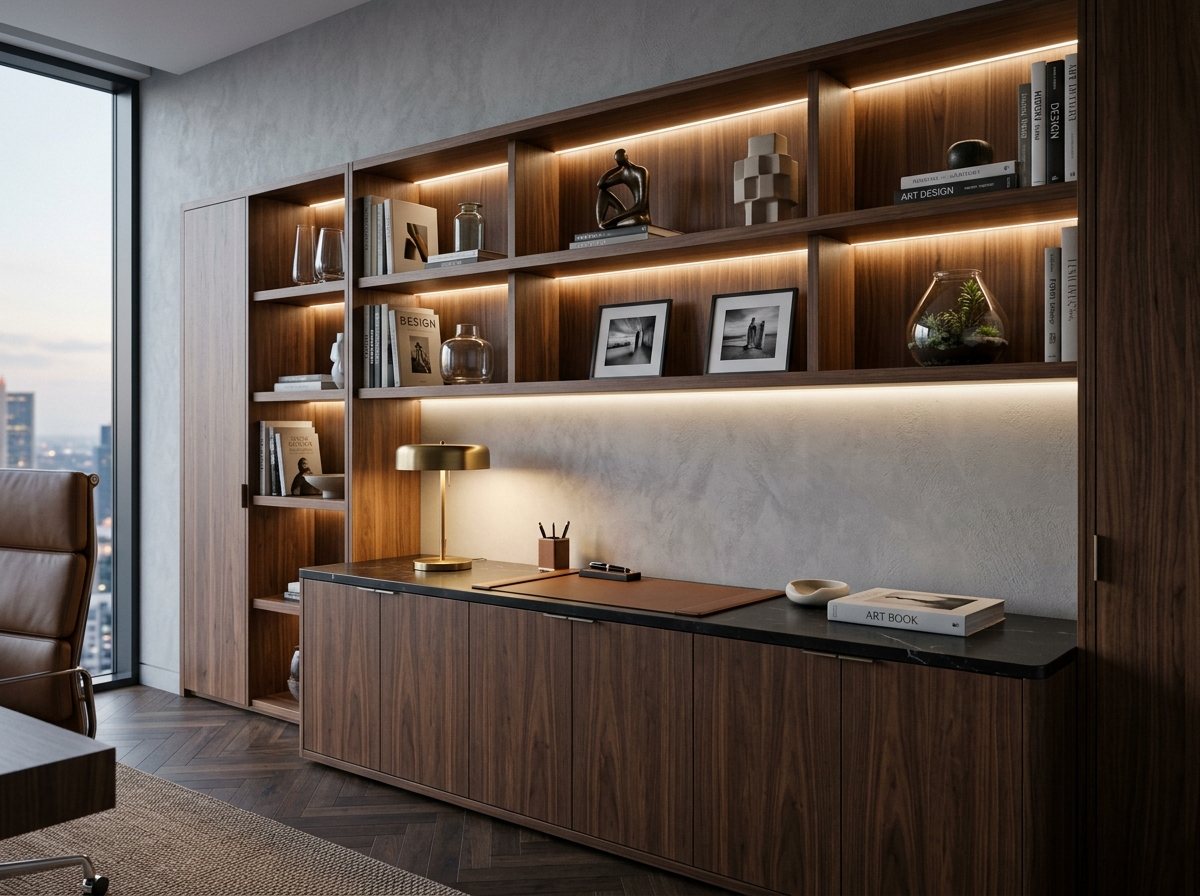 Architectural Credenza & Library
